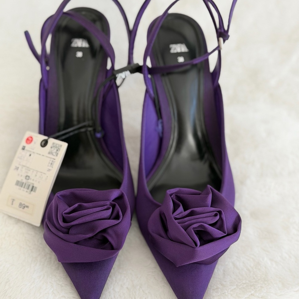 Zara Women's Elegant Purple Heels 38Eu, NwT!!!!